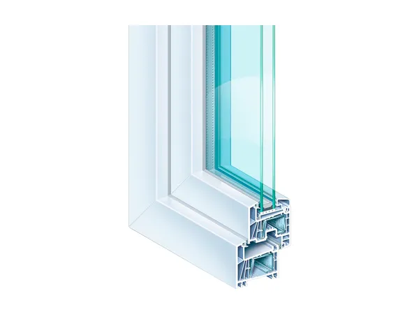 Corte del perfil Kömmerling EuroFutur Elegance blanco