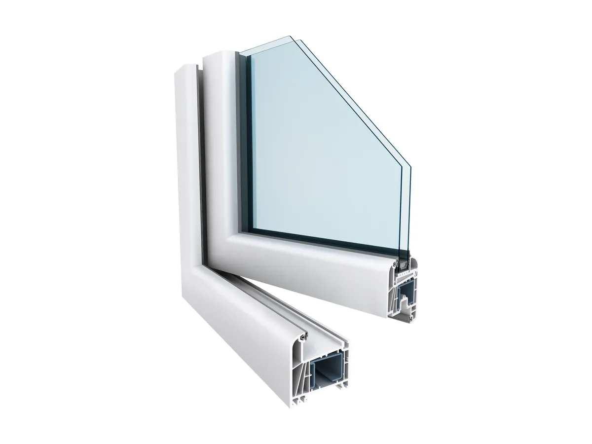 Esquina de ventana EuroFutur Elegance retranqueada en blanco